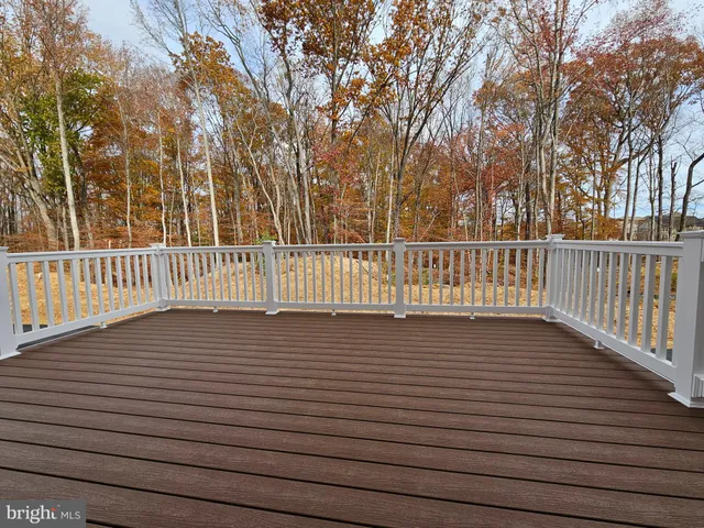 a view of wooden balcony