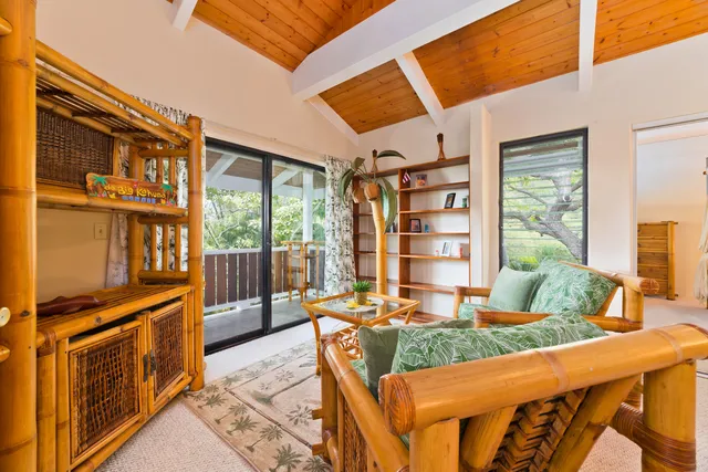 a view of an outdoor sitting area