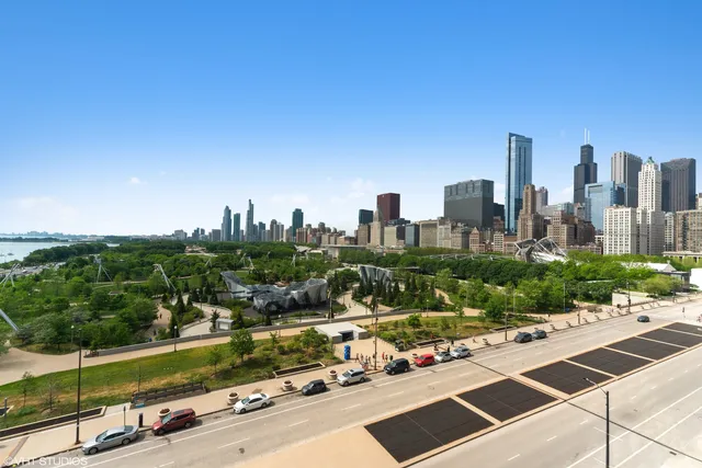 an outdoor space with garden view
