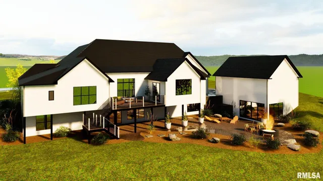 a view of a house with backyard