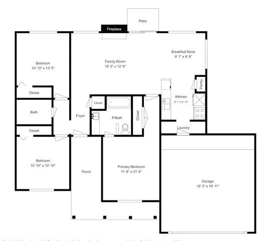 a picture of a floor plan