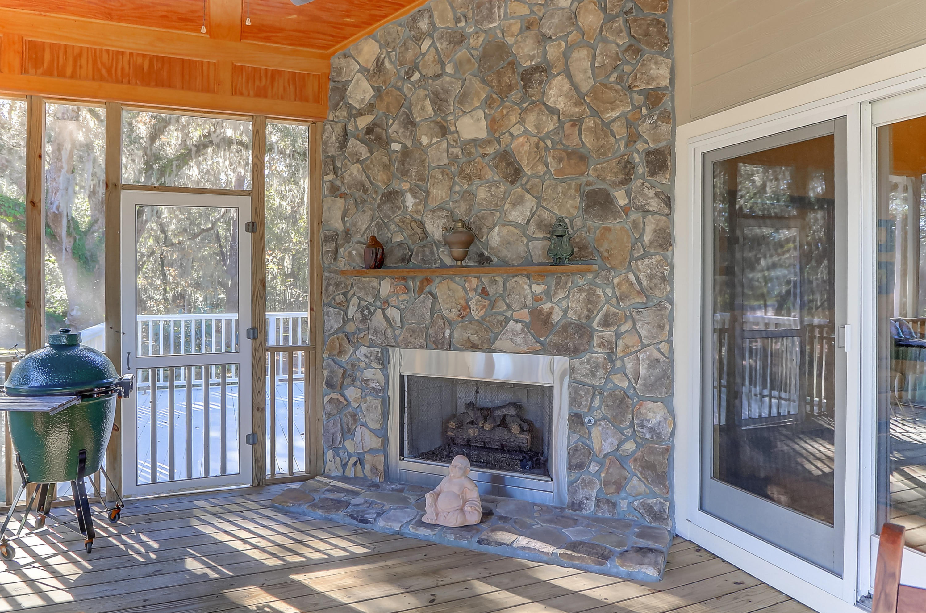 3949 River Road Johns Island, SC 29455 - Photo 19 of 29 River porch fireplace