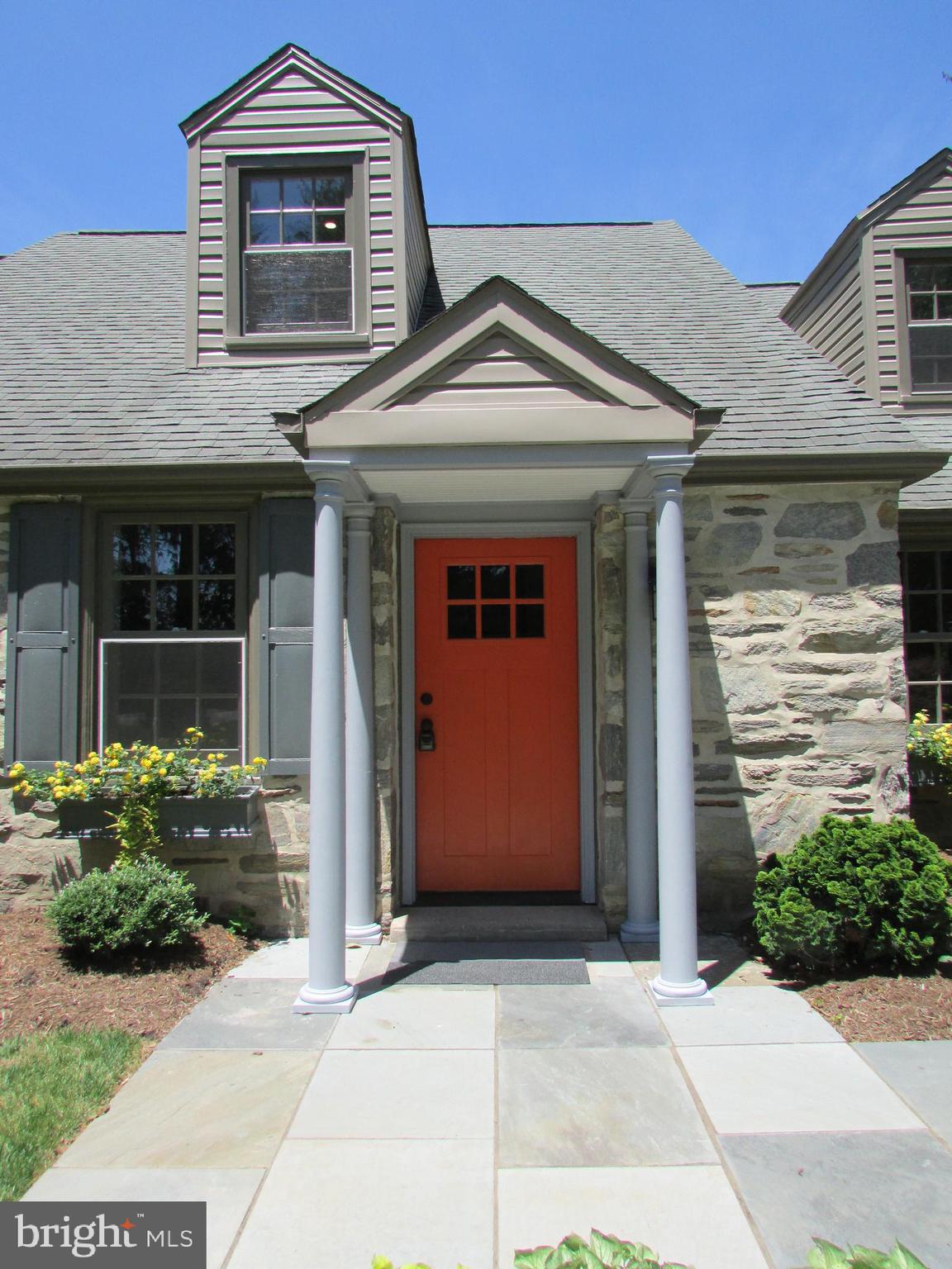 6115 West Mill Road Flourtown, PA 19031 - Photo 38 of 39 Front door with flagstone walkway