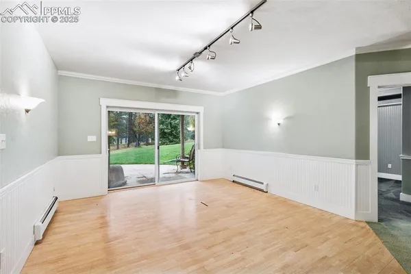 an empty room with a window