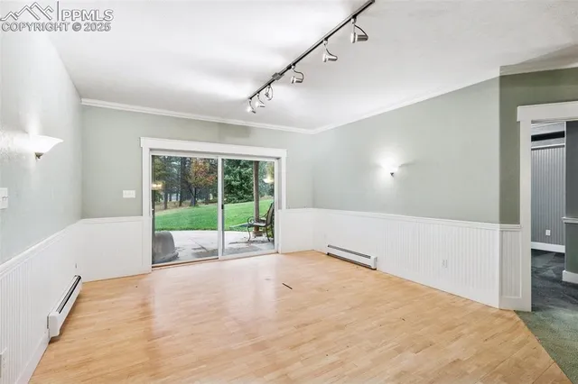 an empty room with a window