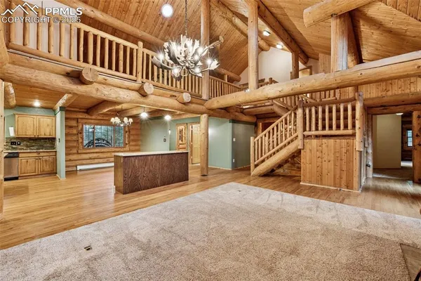 a view of an indoor swimming pool