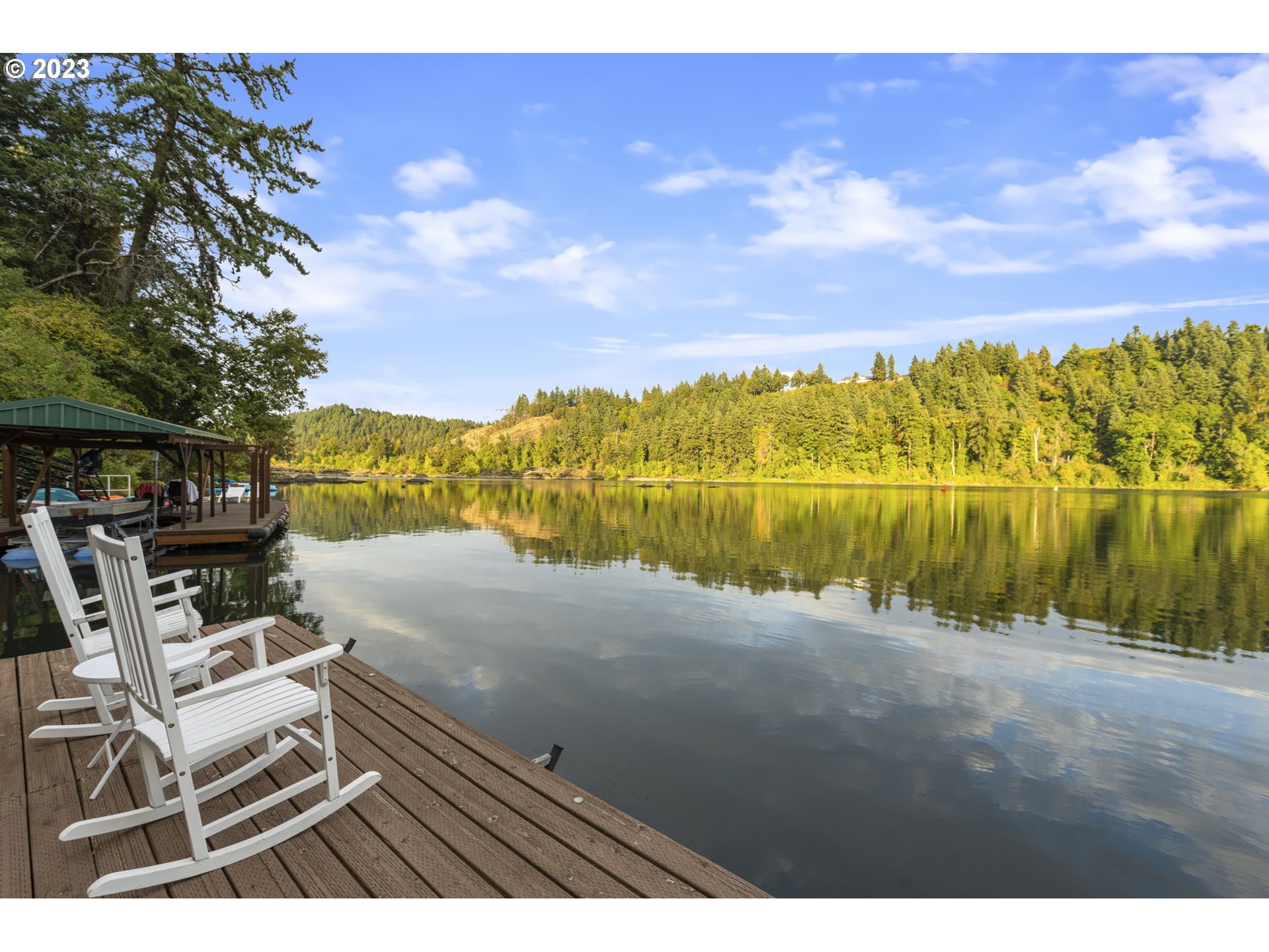224 Southwest Forest Cove Road West Linn, OR 97068 - Photo 33 of 36 a view of a lake with a city