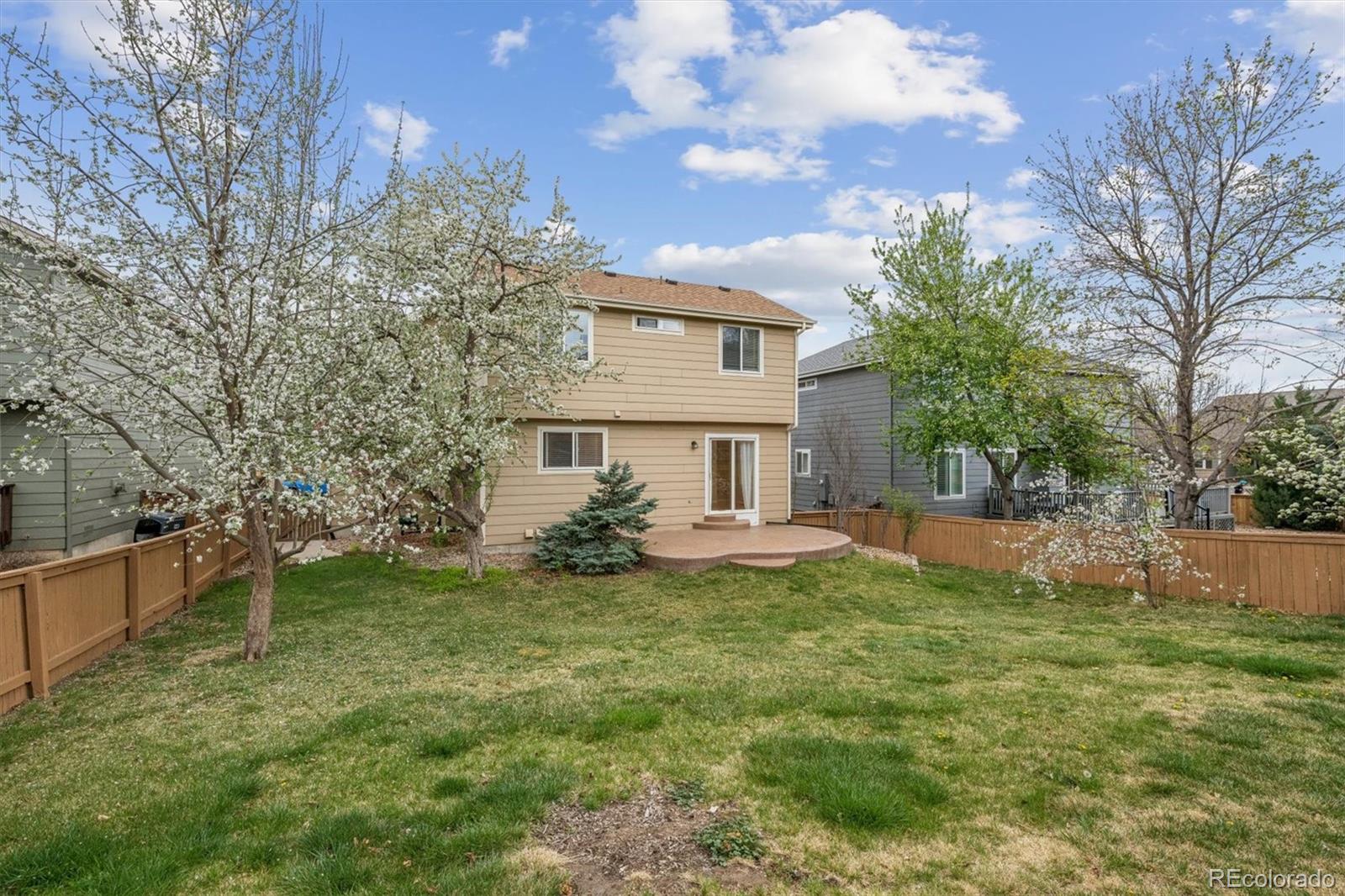 557 West Stellars Jay Drive Highlands Ranch, CO 80129 - Photo 32 of 41 a view of a house with a yard and a garden