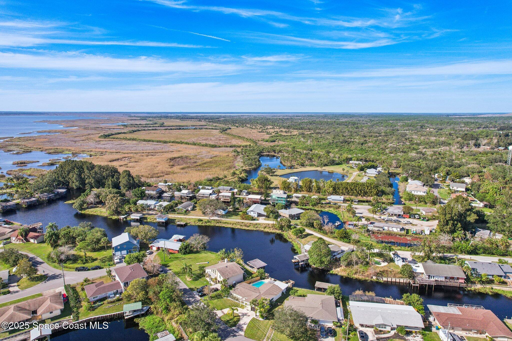 818 Cardinal Road Cocoa, FL 32926 - Photo 37 of 48 52-canal aerialCardinal Rd-052
