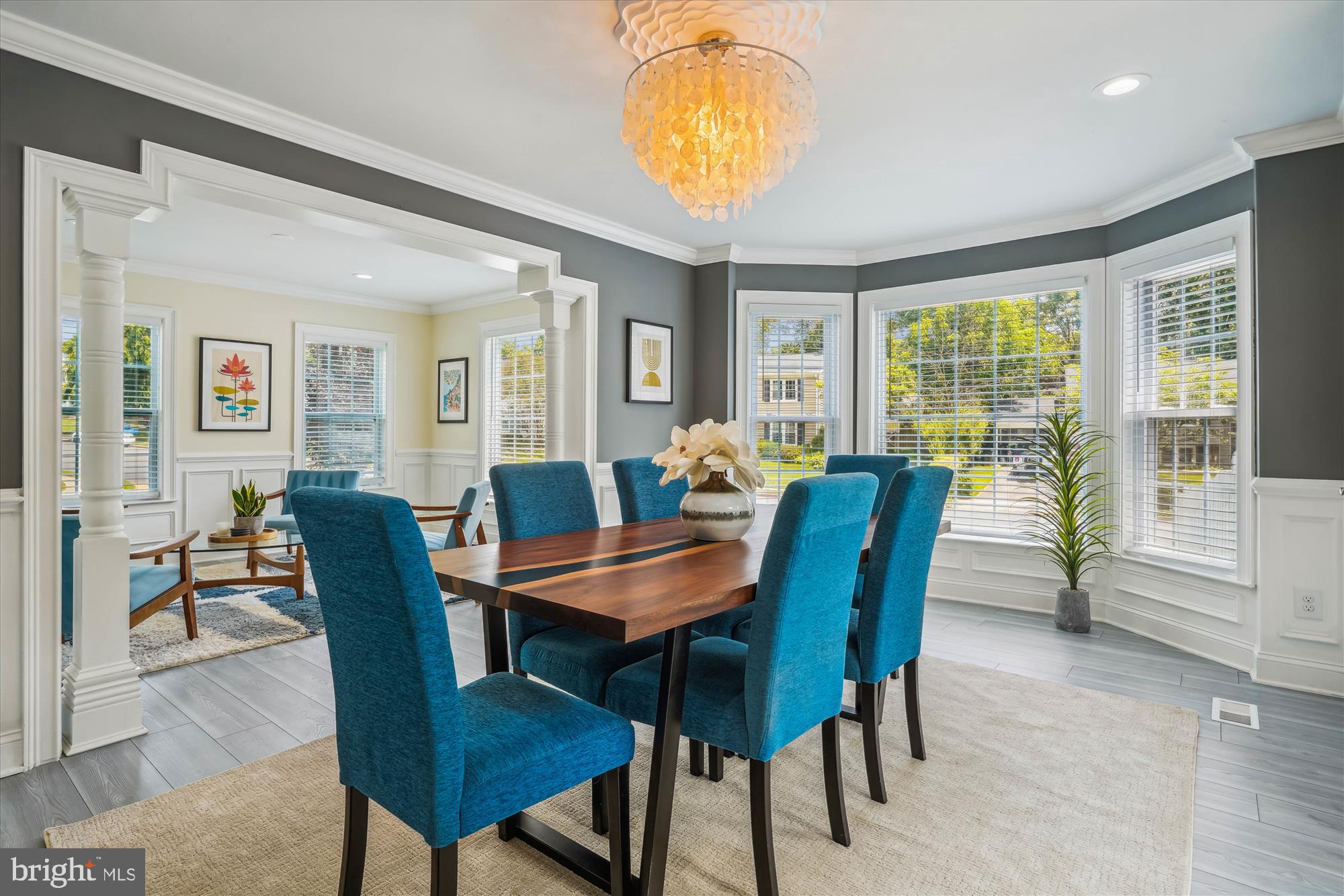 5308 Crown Point Road Burke, VA 22015 - Photo 21 of 75 Dining room has pretty chandelier and bay window