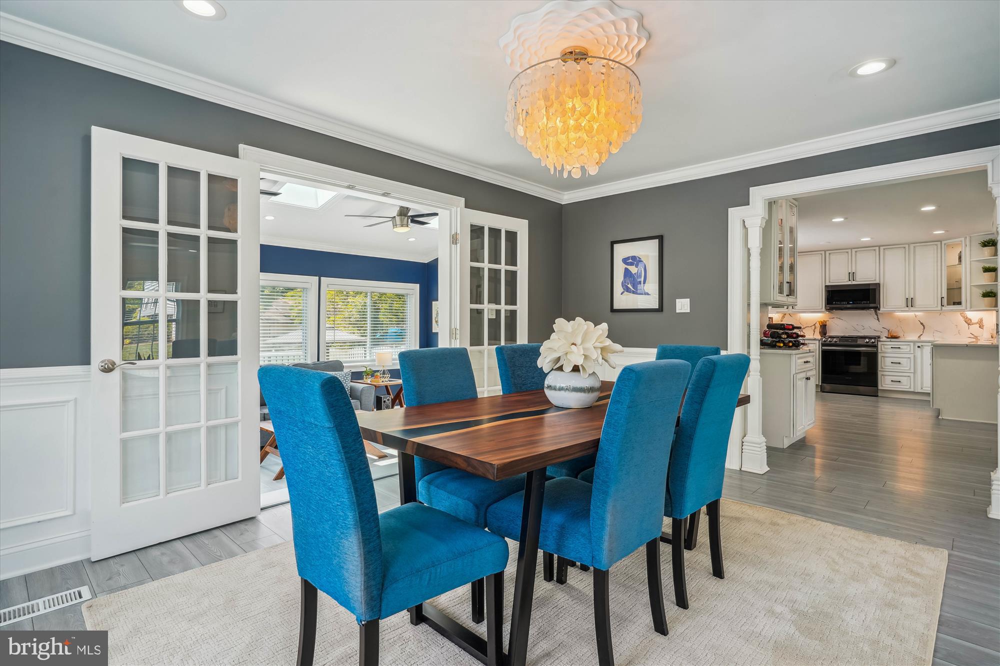 5308 Crown Point Road Burke, VA 22015 - Photo 22 of 75 Dining RM with French doors to sunroom