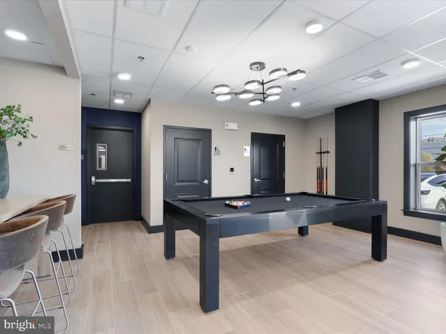 a view of a lobby with furniture