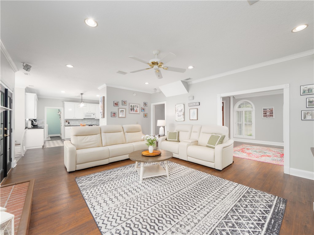 202 Chesser Lane Folkston, GA 31537 - Photo 13 of 76 Family Room/ view of kitchen and office/formal living space