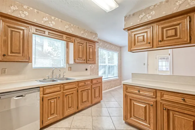 a kitchen with stainless steel appliances granite countertop a sink and dishwasher next to a window