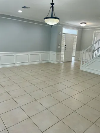 a view of a livingroom with wooden floor
