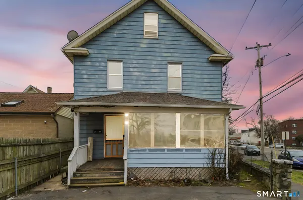 a front view of a house