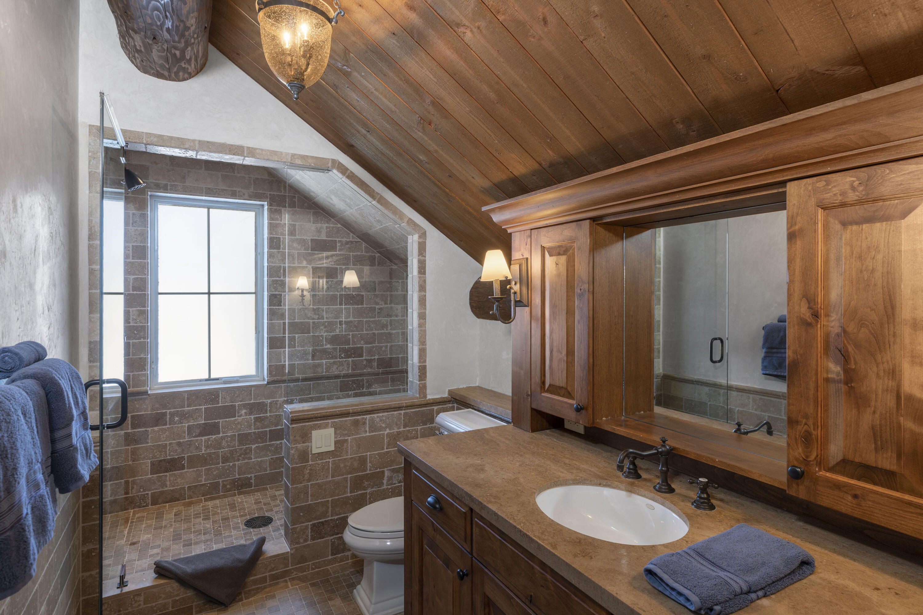 1925 East Anderson Road Placerville, CO 81430 - Photo 15 of 40 a bathroom with a sink double vanity and a mirror