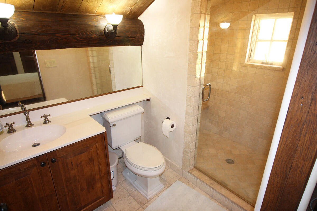 1925 East Anderson Road Placerville, CO 81430 - Photo 29 of 40 a bathroom with a sink a toilet and shower