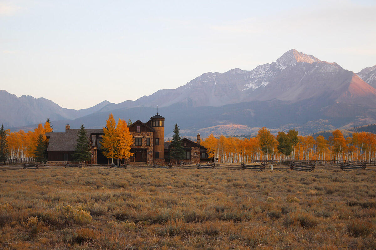 1925 East Anderson Road Placerville, CO 81430 - Photo 31 of 40 a view of a town with mountains in the background