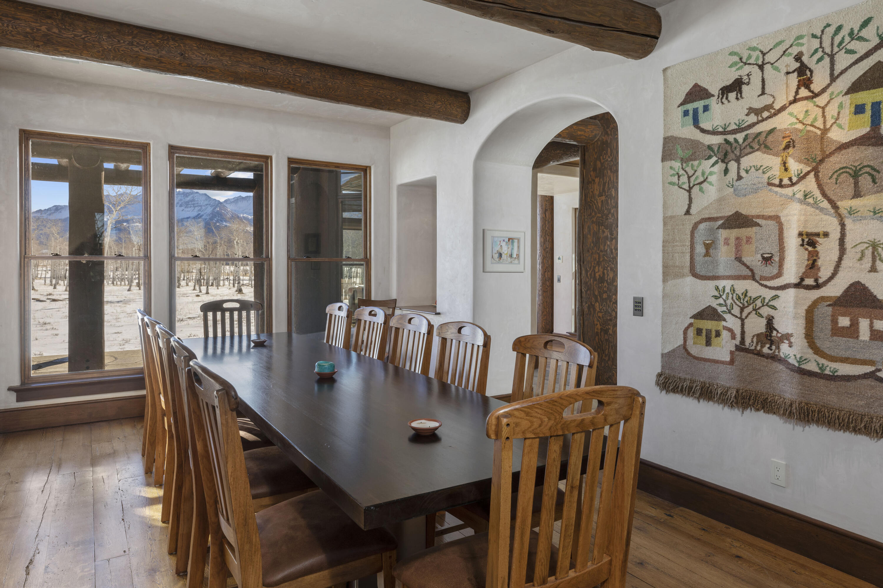 1925 East Anderson Road Placerville, CO 81430 - Photo 8 of 40 a view of a dining room with furniture window and wooden floor