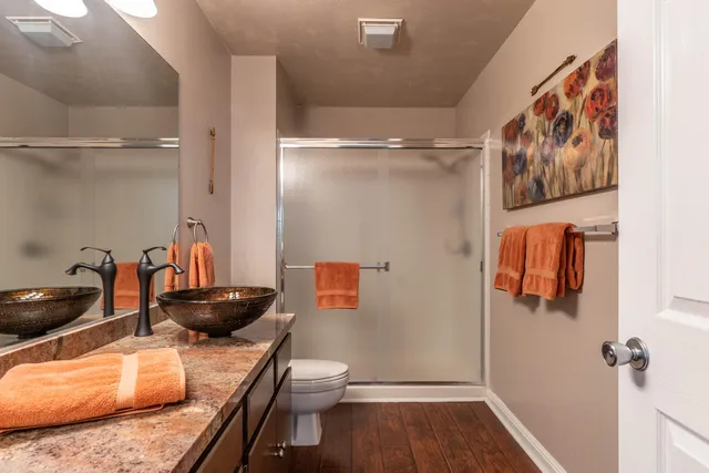 a view of a dining tables and chairs in a patio