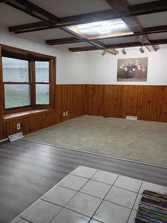 a view of a garage