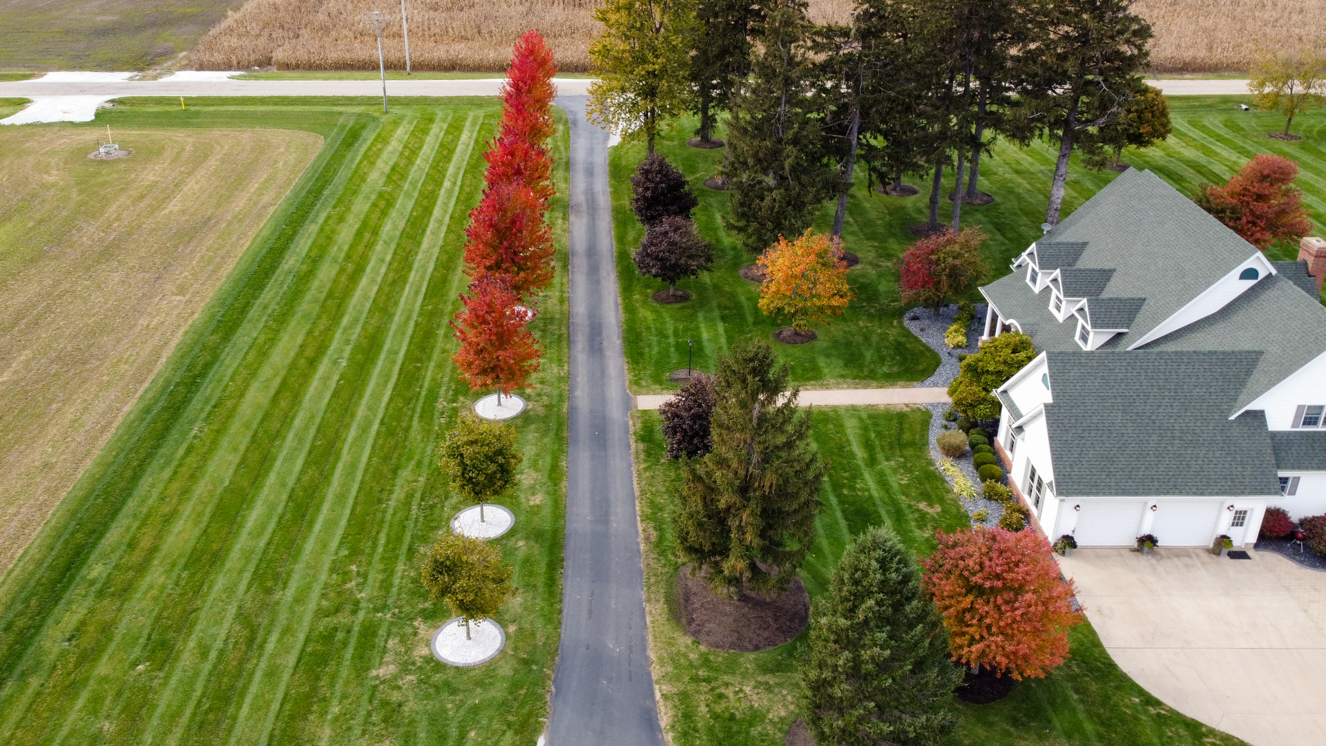 3142 East 1st Road Peru, IL 61354 - Photo 26 of 106 an aerial view of a residential houses with yard