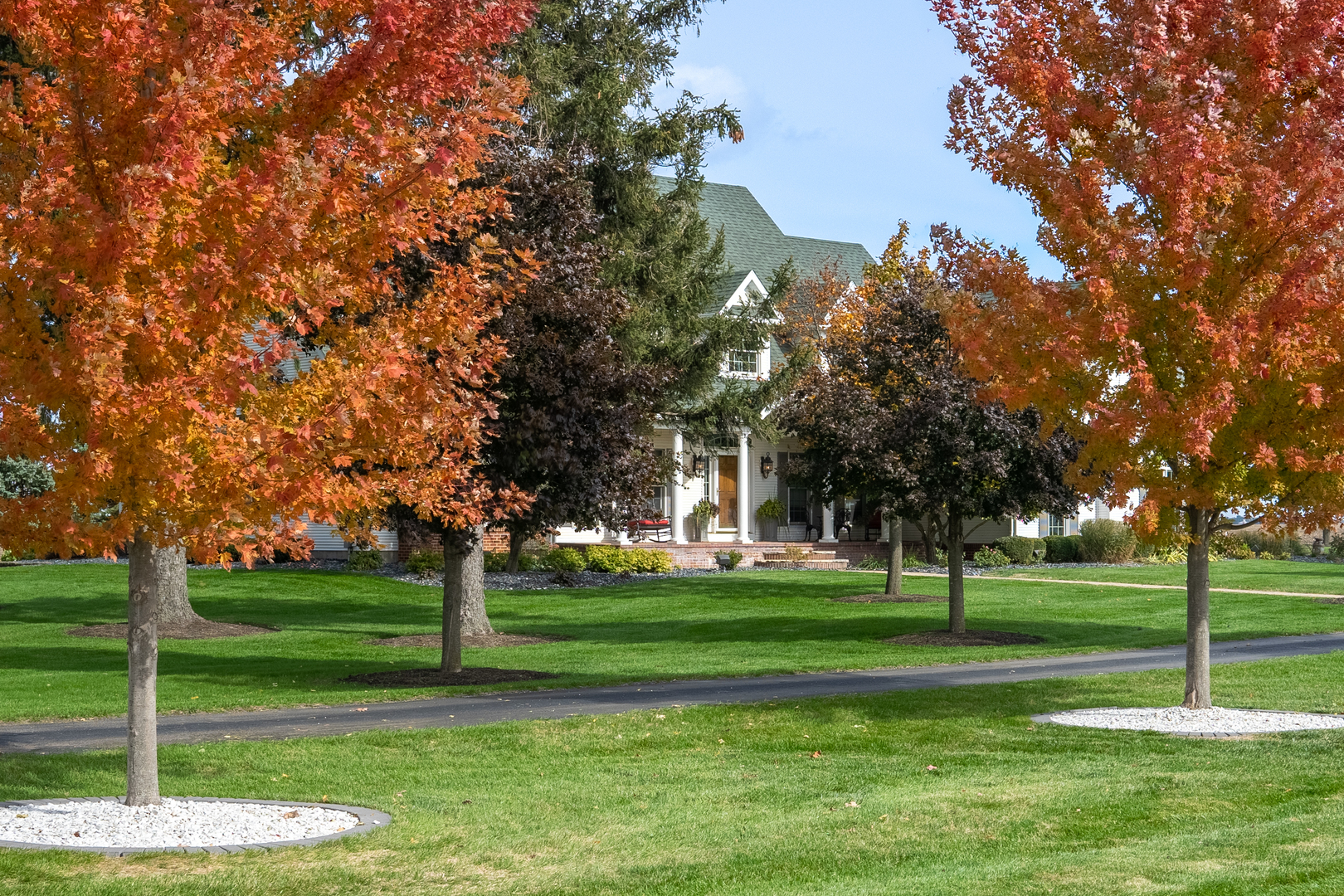 3142 East 1st Road Peru, IL 61354 - Photo 41 of 106 a garden with trees in the background