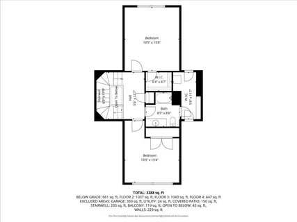 a aerial view of a house with a yard