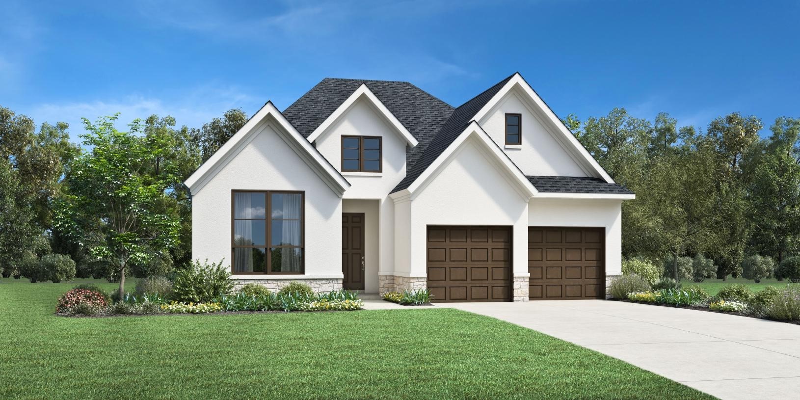 7515 Ridgeside Drive Fulshear, TX 77441 - Photo 2 of 10 a front view of a house with a yard and garage