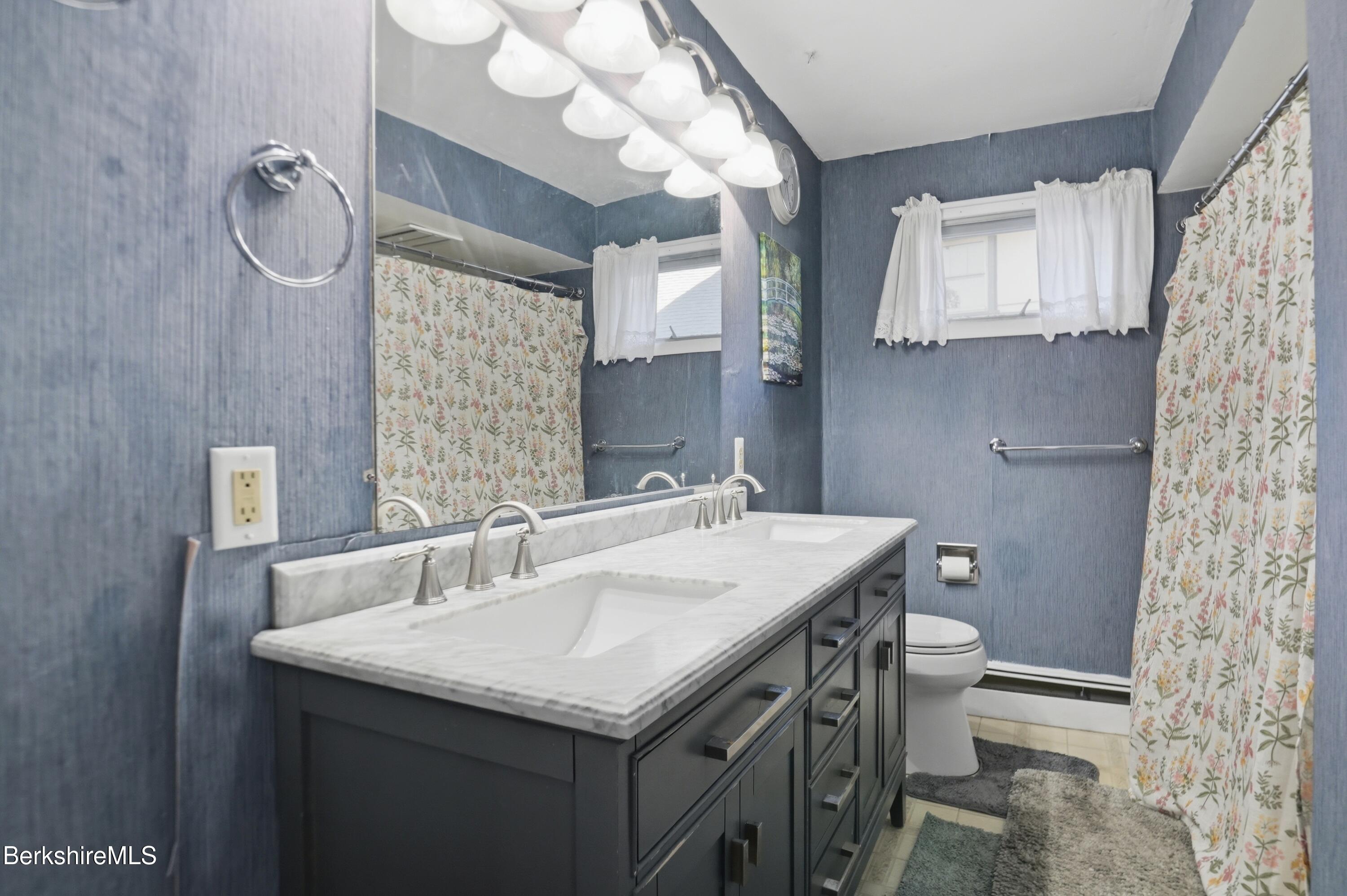 55 Tower Road Dalton, MA 01226 - Photo 19 of 47 a bathroom with a sink a toilet and mirror