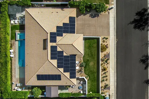 a view of a table and chairs in patio