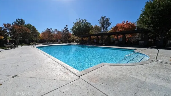 a view of a park with slide