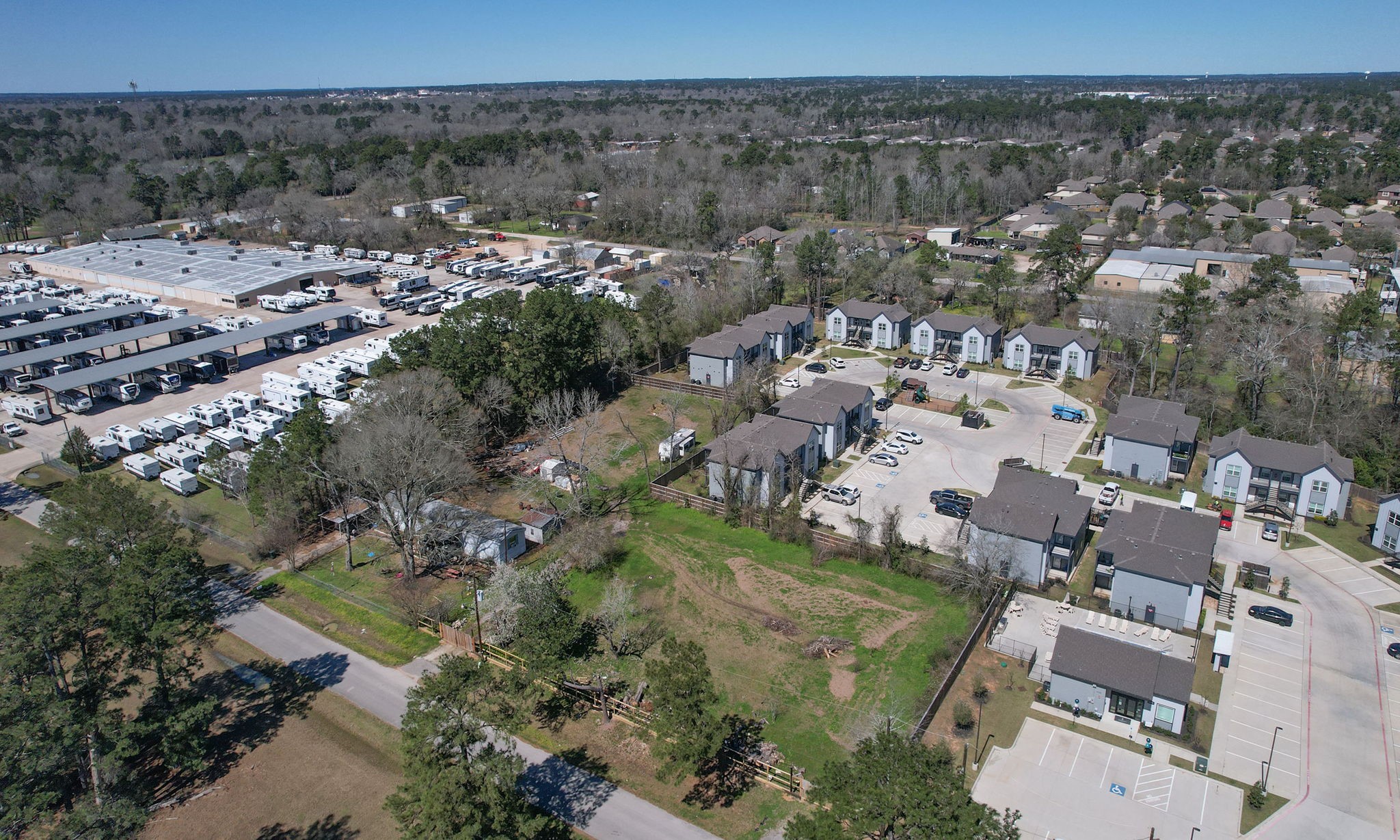 1929 Argo Road Conroe, TX 77301 - Photo 12 of 24 an aerial view of a house with a yard