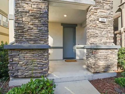 a view of front door of house