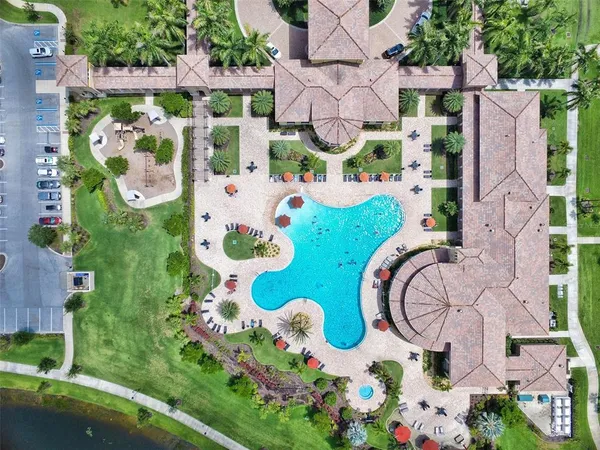 an aerial view of a city