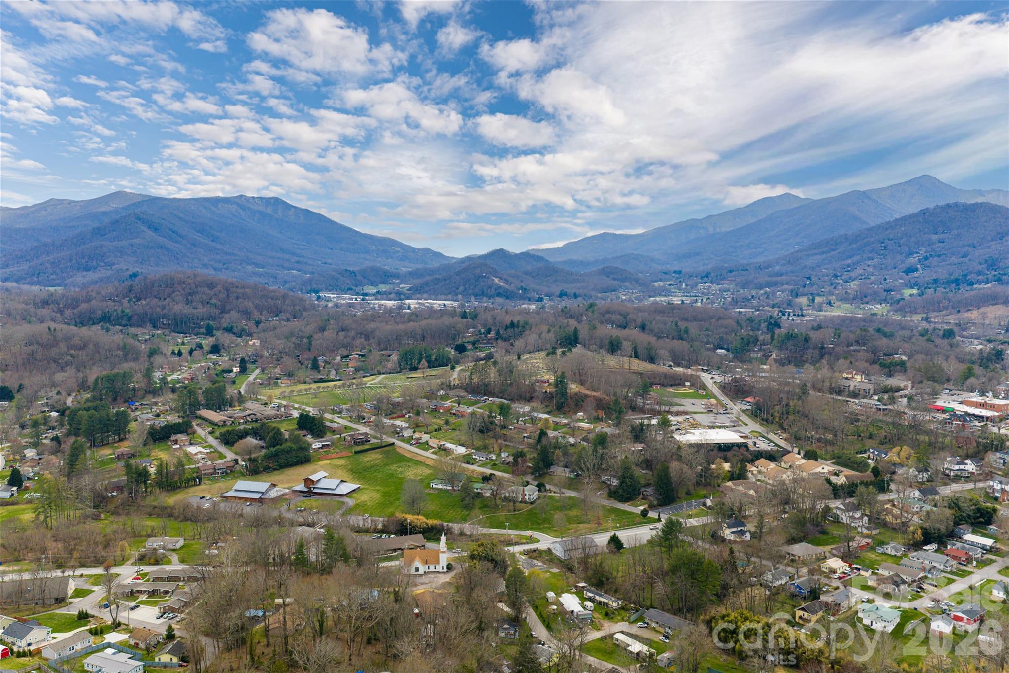 147 Preservation Way Waynesville, NC 28786 - Photo 48 of 48 an aerial view of residential houses with outdoor space and trees