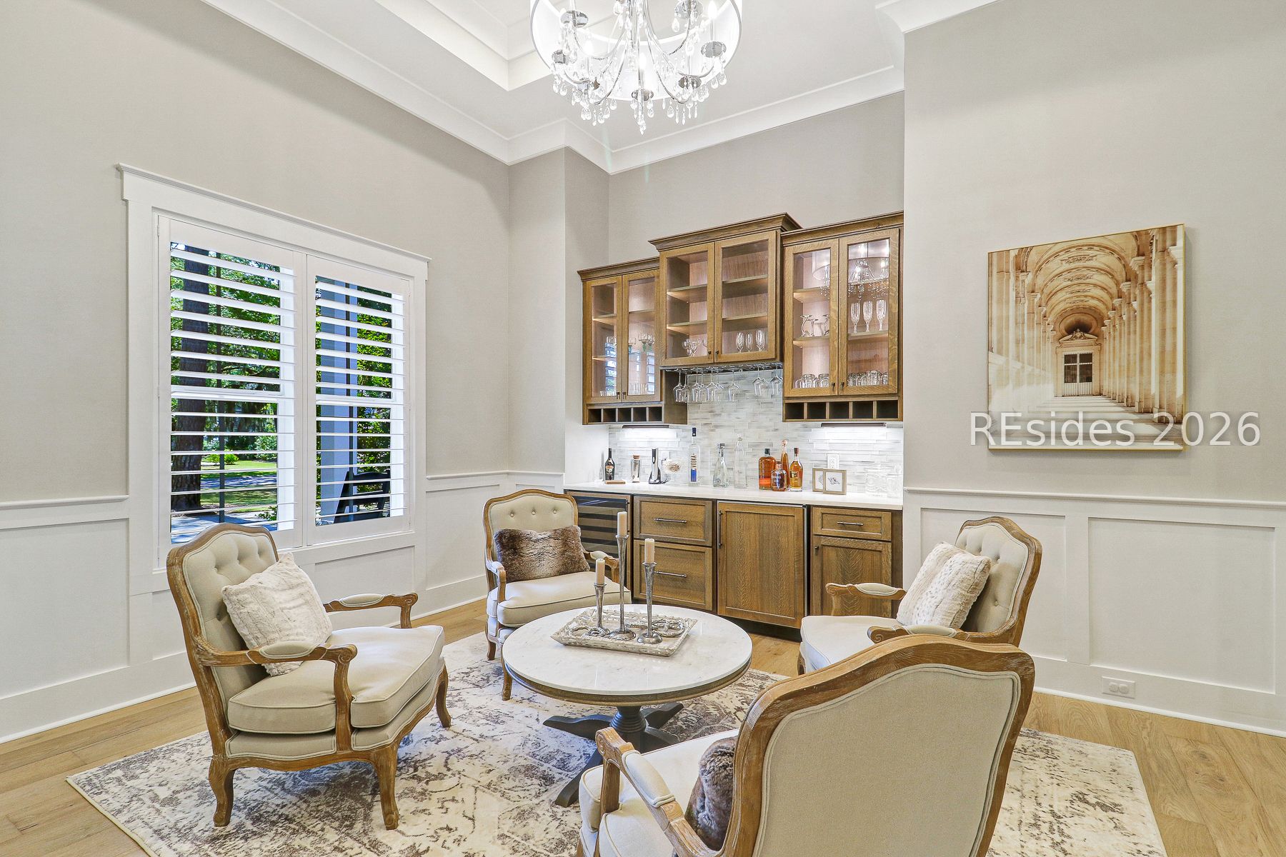 18 Ballybunion Way Bluffton, SC 29910 - Photo 8 of 64 Wet bar sitting room with high ceilings