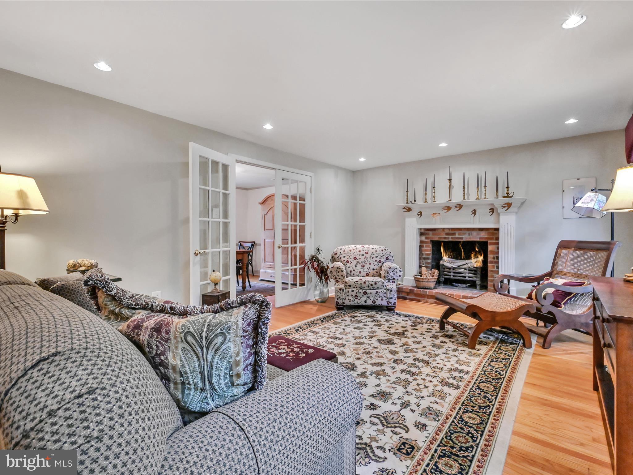 2 Cold Spring Road Media, PA 19063 - Photo 12 of 55 Living Room with Fireplace Focal Point