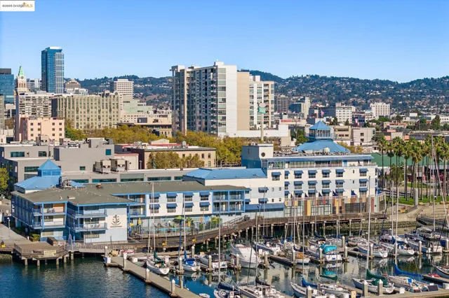 a view of a city that has tall buildings