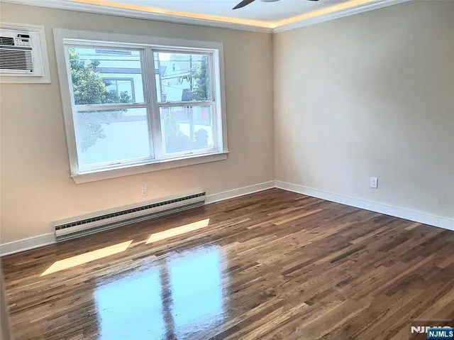 a view of a room that has a window