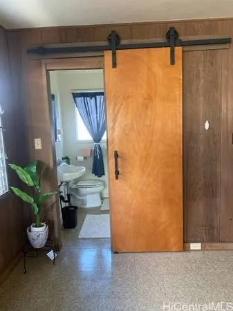 a close view of water heater room