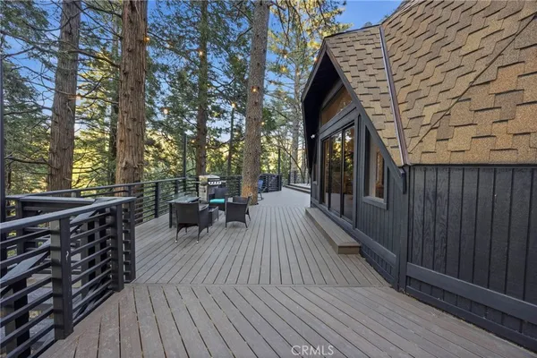 a view of outdoor space with deck having patio