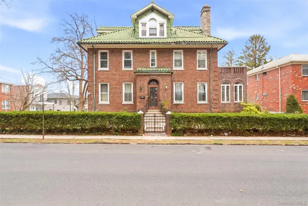 a front view of a house