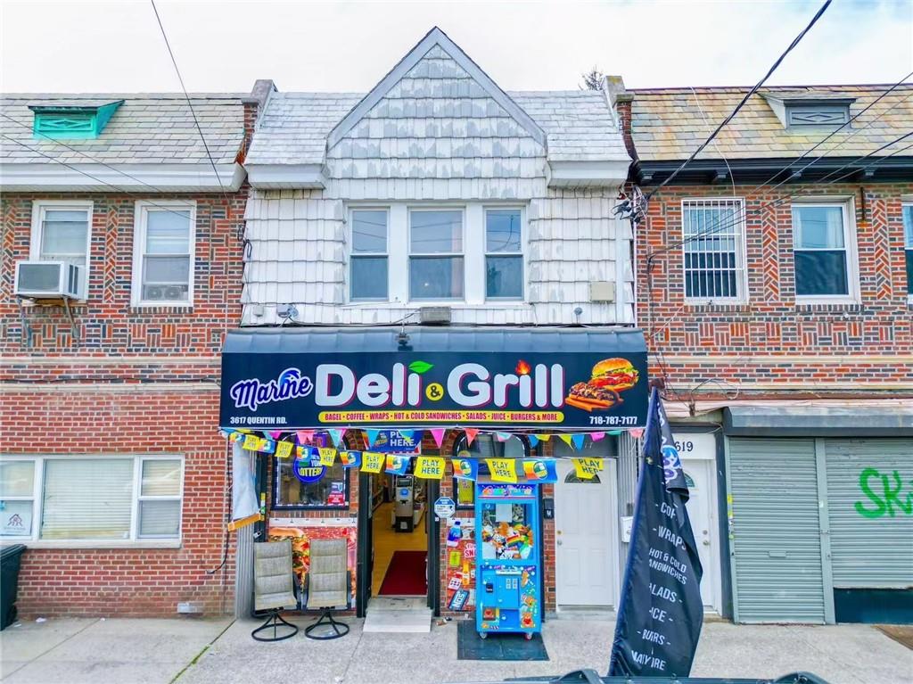 a front view of multiple houses