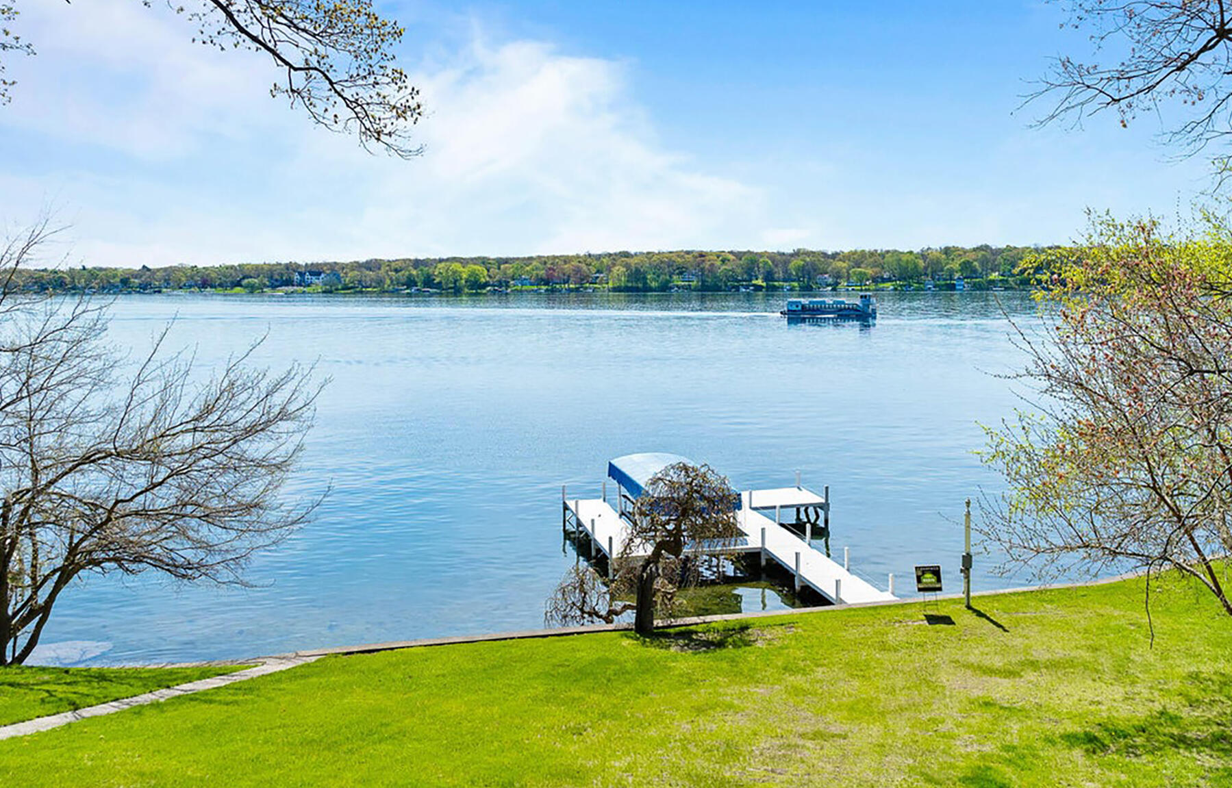 2572 North Shore Drive Delavan, WI 53115 - Photo 8 of 49 View of Pier from Home