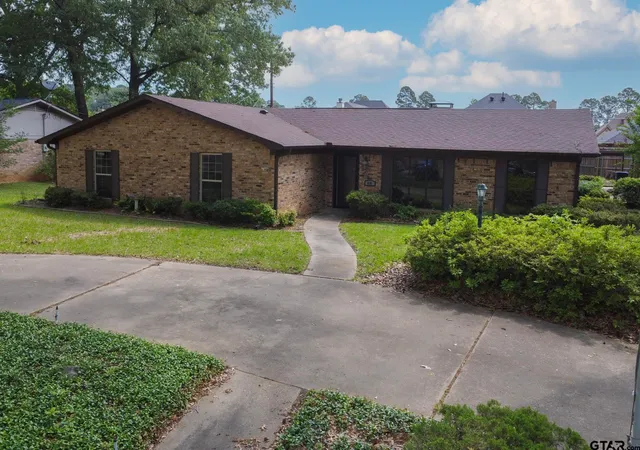a house view with a garden space