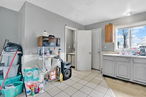 a room with storage and utility
