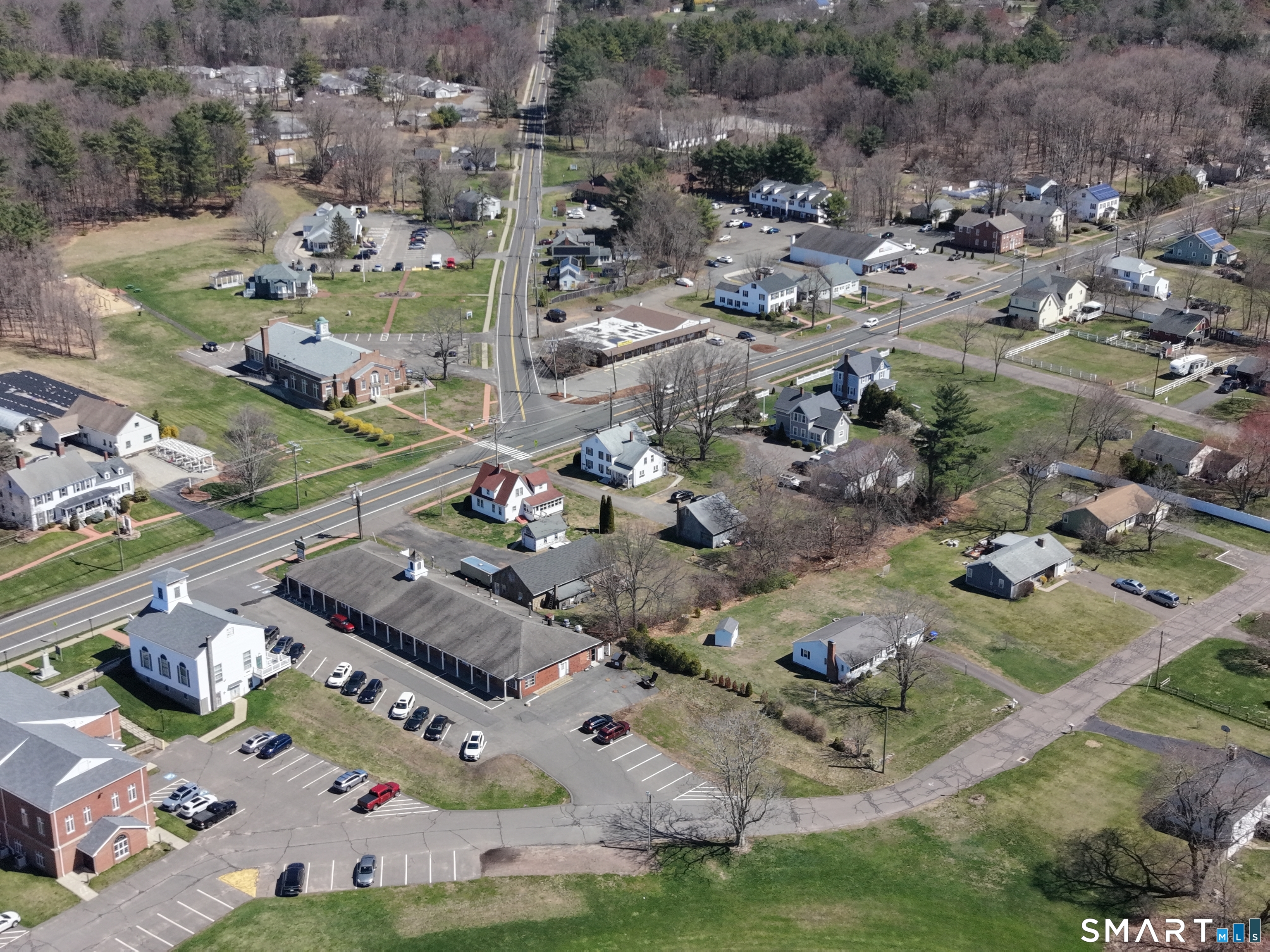 616 Main Street Somers, CT 06071 - Photo 19 of 24 an aerial view of residential houses with outdoor space