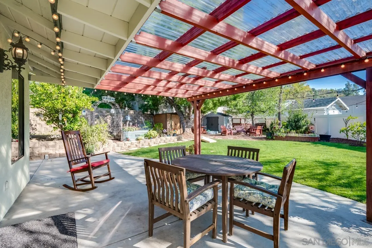 13499 Khuram Street Lakeside, CA 92040 - Photo 41 of 50 a view of a patio with a table and chairs